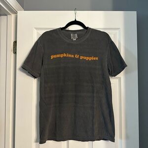 Gray Pumpkins & Puppies Oversized T-Shirt